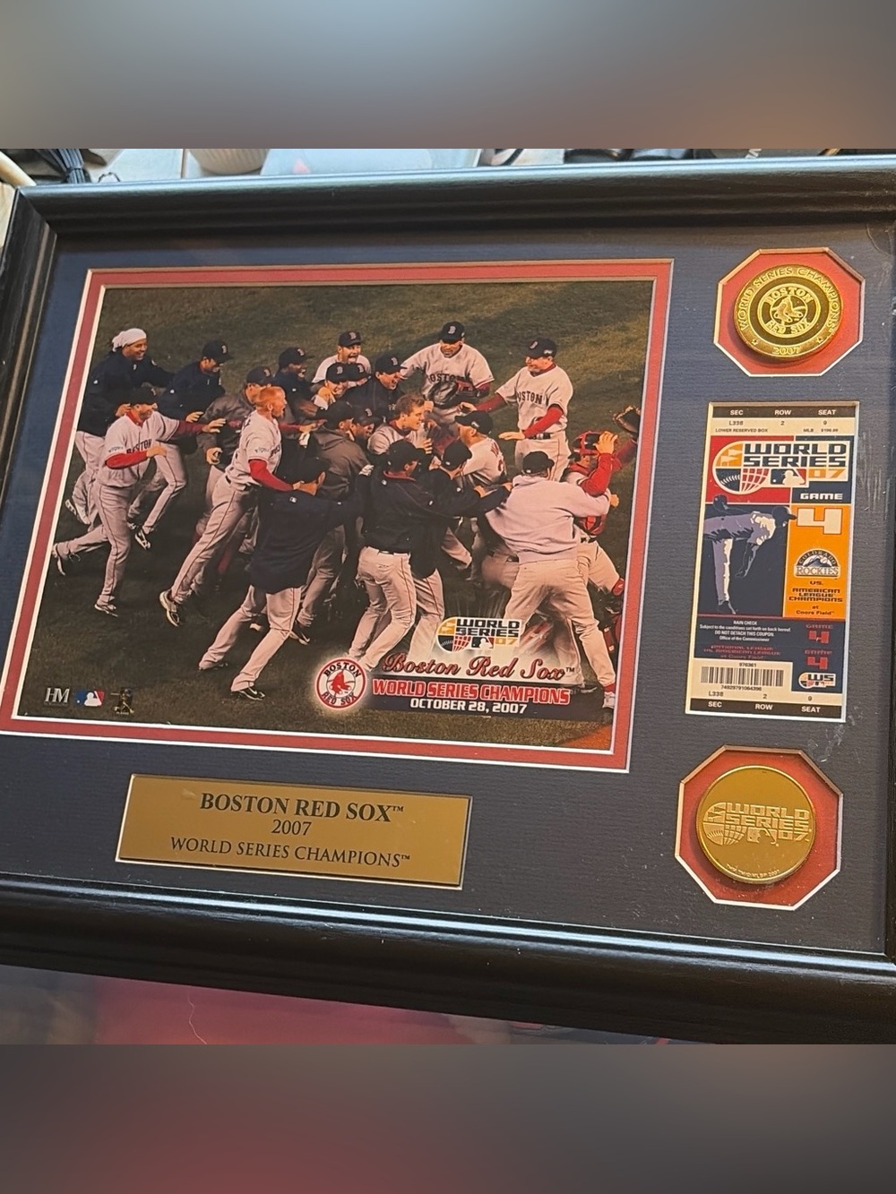 Boston Red Sox 2007 World Series Champions Framed Display